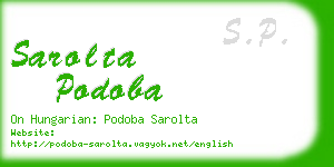 sarolta podoba business card